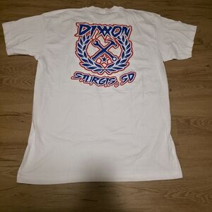 Dixxon Sturgis USA Sketchy Crest White Graphic T-Shirt 3XL, Big &Tall, Biker